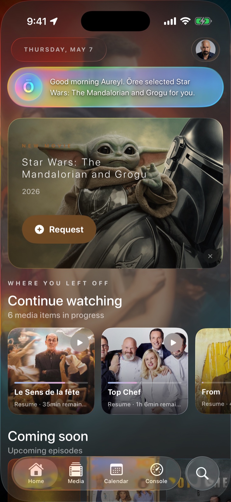 Ōree home screen on iPhone